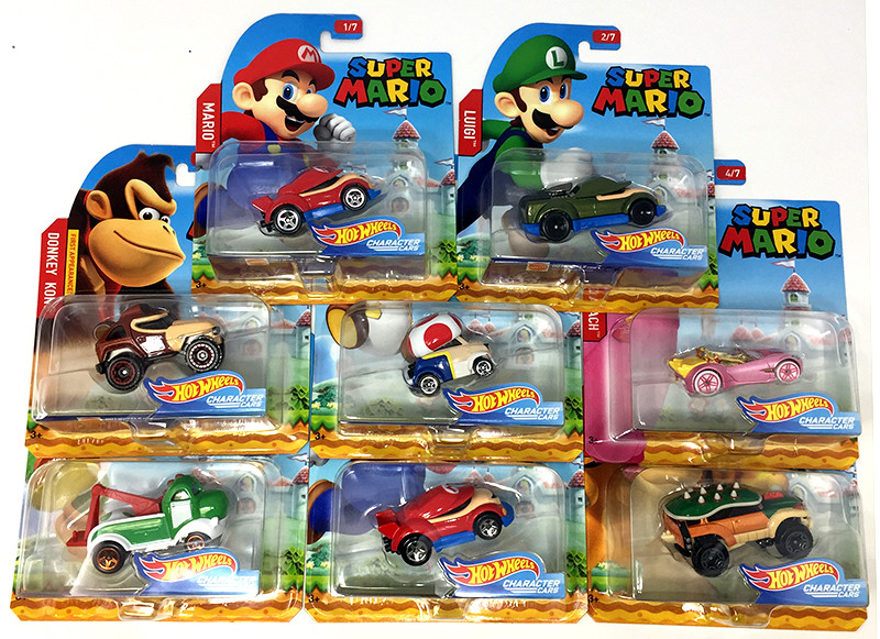mario bros hot wheels cars