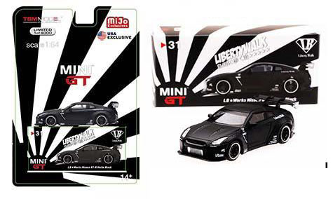 Mini Gt 31 1 64 Nissan Gt R R35 Lb Works In Flat Black Mijo Usa Exclusive Of 6 000 Limited Edition Www 1stopdiecast Com