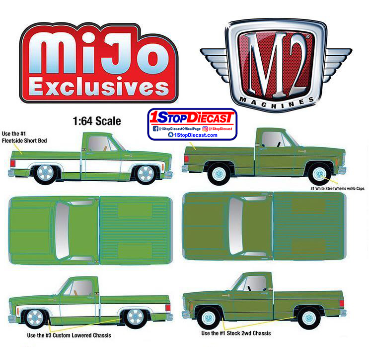 Details about / M2 MACHINES MIJO EXCLISIVE 78 CHEVROLET SILVERADO SQUARE BODY LIMITED NEW