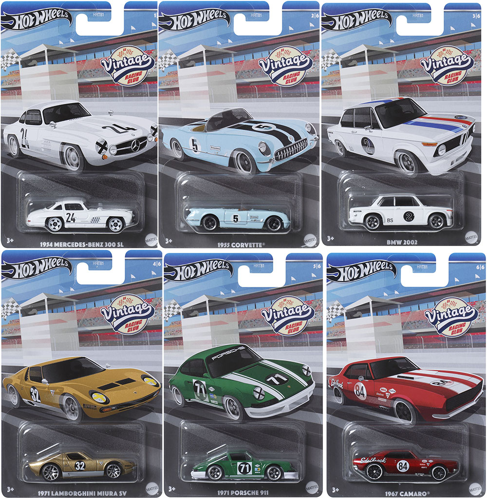HOT WHEELS 2024 VINTAGE RACING CLUB RELEASE A SEALED CASE OF 10 / FREE