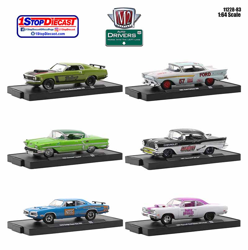 M2  MACHINES 1/64 DRIVERS RELEASE 83 / 6 CAR SET / FREE SHIPPING*