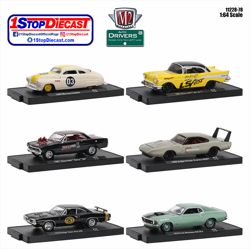 M2  MACHINES 1/64 DRIVERS RELEASE 78 / 6 CAR SET / FREE SHIPPING*