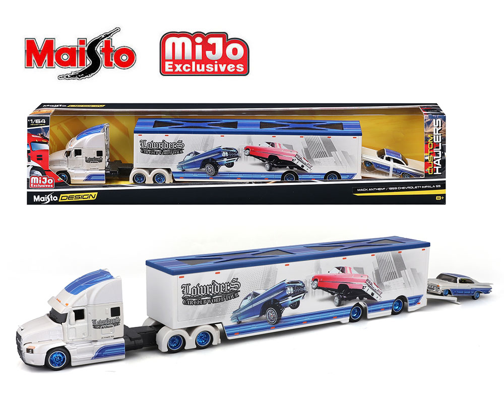 MAISTO 1/64 MACK ANTHEM AND 59 CHEVY IMPALA LOWRIDER - MIJO HOBBY EXCLUSIVE / FREE USA SHIPPING*