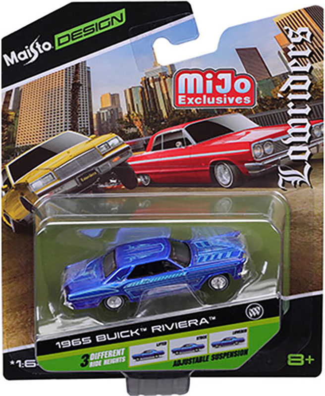 MIASTO 1/64 DESIGN MUSCLE MIJO LOWRIDERS 1987 RIVIERA BLUE / MIJO EXCLUSIVE/ FREE USA SHIPPING*
