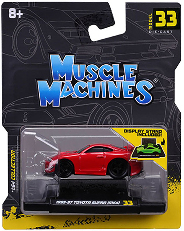 MUSCLE MACHINES 1/64 1995 TOYOTA SUPRA MK4 RED / *FREE USA SHIPPING