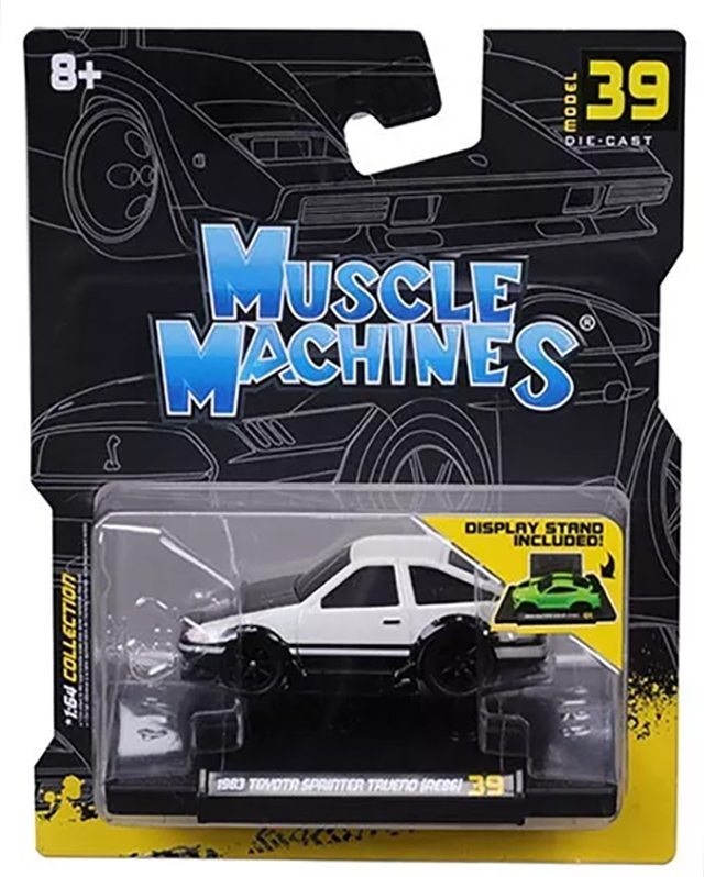 MUSCLE MACHINES 1/64 TOYOTA TRUENO AE86 WHITE  / *FREE USA SHIPPING
