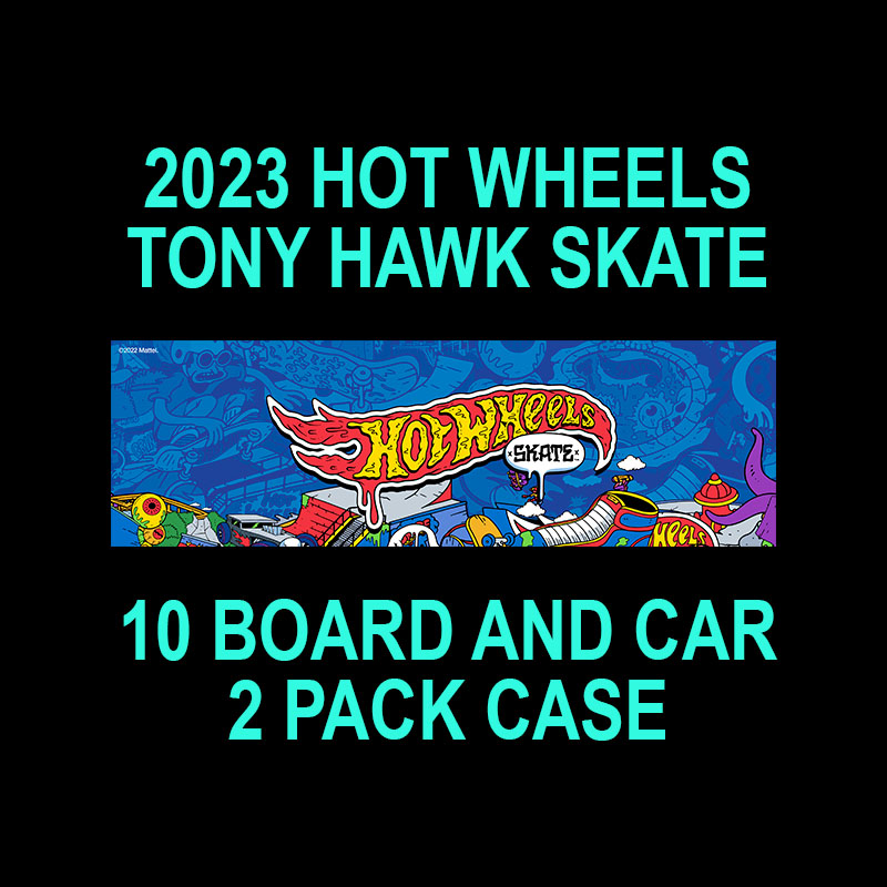 HOT WHEELS 2023 TONY HAWK SKATE CAR AND BOARD RELEASE G / 10 2 PACK CASE  / FREE USA SHIPPING*