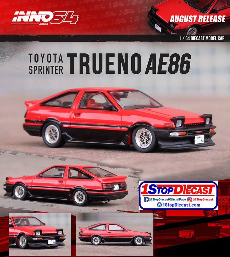 INNO64 1/64 TOYOTA SPRINTER TRUENO AE86 TEC-ARTS / MALAYSIA EVENT CAR / *FREE USA SHIPPING