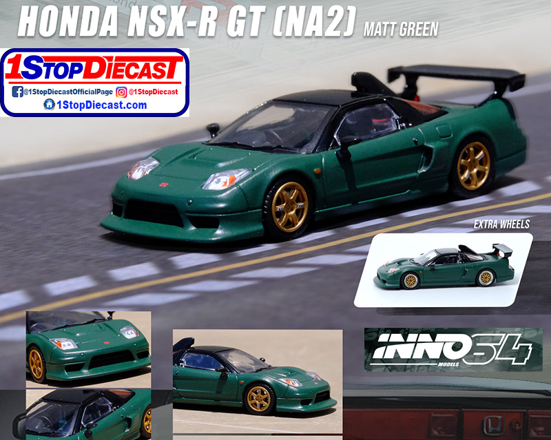 INNO64 1/64 HONDA NSX-R GT (NA2) MATT GREEN / *FREE USA SHIPPING