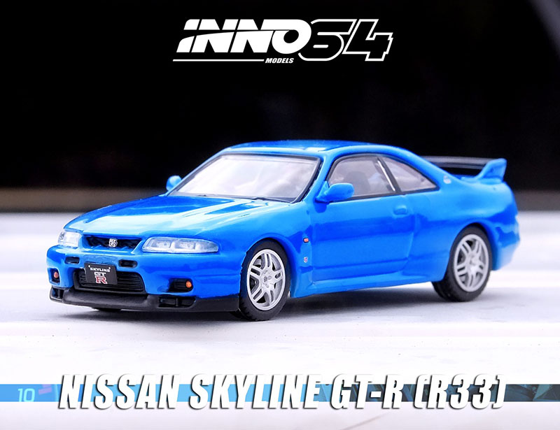 INNO64 1/64 NISSAN SKYLINE GT-R R33 CHAMPIONSHIP BLUE  / *FREE USA SHIPPING