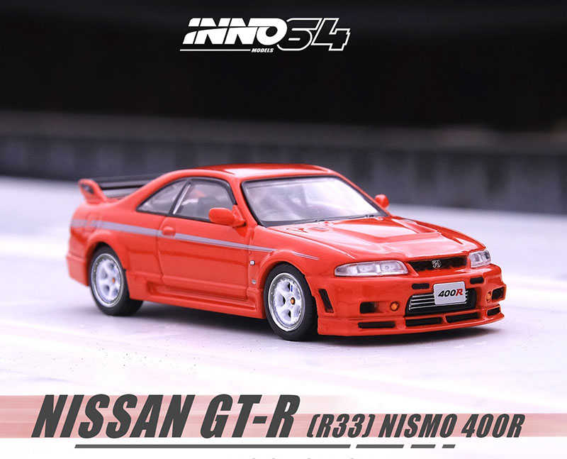 INNO64 1/64 NISSAN SKYLINE GT-R R33 NISMO 400R SUPER CLEAR RED  / *FREE USA SHIPPING