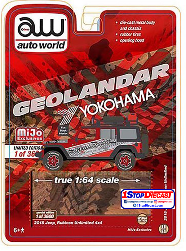 AUTO WORLD 1/64 MIJO 2018 JEEP RUBICON YOKOHAMA GEOLANDER  / MIJO EXCLUSIVE / FREE USA SHIPPING*