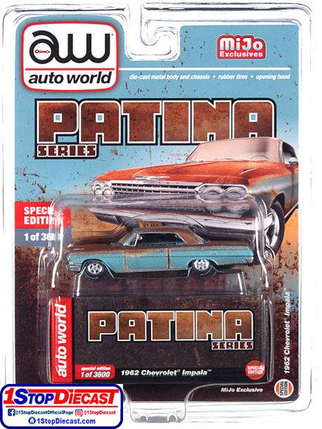 AUTOWORLD 1/64 MIJO 1962 CHEVROLET IMPALA HARD TOP PATINA  / MIJO EXCLUSIVE / FREE USA SHIPPING*