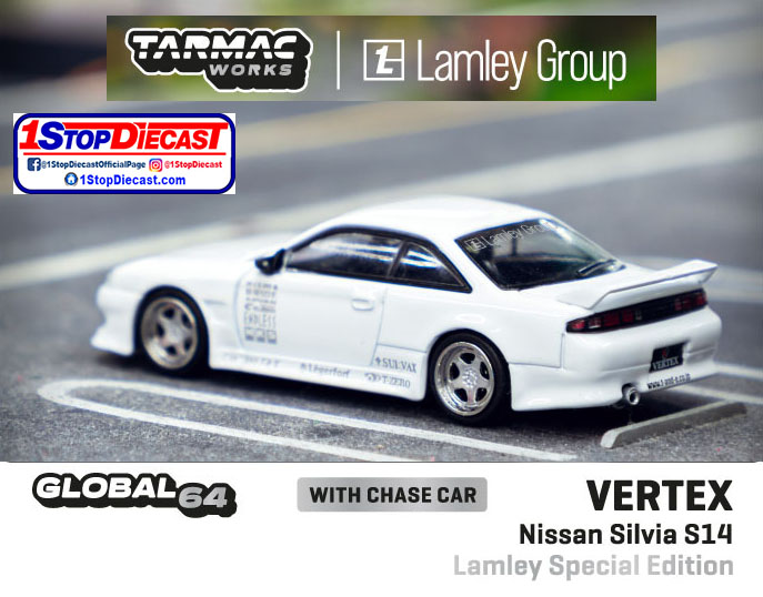TARMAC GLOBAL 64 1/64 VERTEX NISSAN SILVIA S14 LAMLEY SE  / *FREE USA SHIPPING