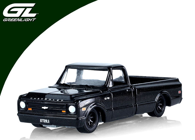 2027 GREENLIGHT 1/64 1968 CHEVY C10 BLACK OUT HOBBY EXC LUSIVE / FREE SHIPPING*
