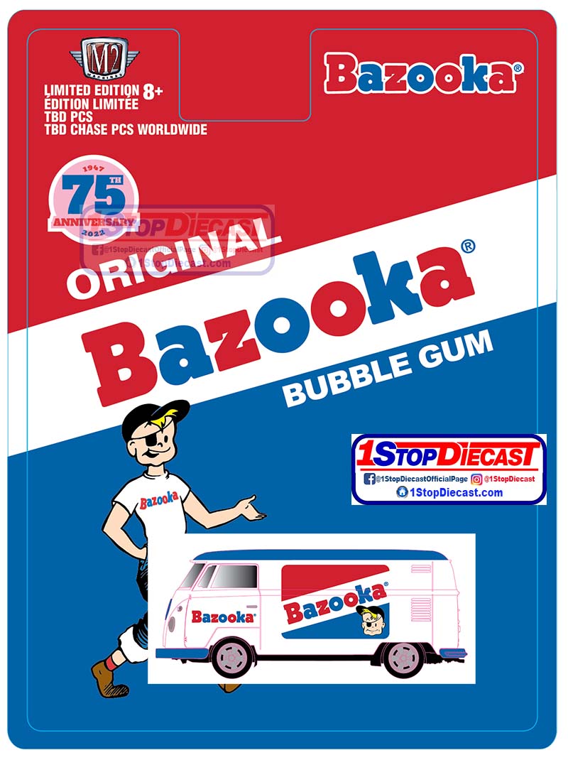 M2 MACHINES 1/64 HOBBY BAZOOKA 1960 VW DELIVERY VAN    / LIMITED EDITION / *FREE USA SHIPPING