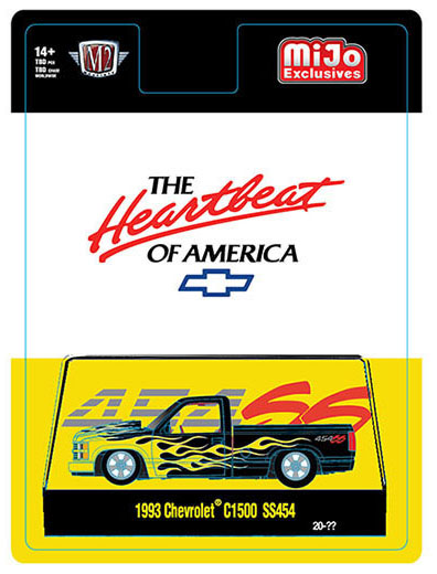 M2 MACHINES MIJO EXCLUSIVE 1993 CHEVY C1500 SS454 YELLOW FLAMES/ FREE USA SHIPPING*