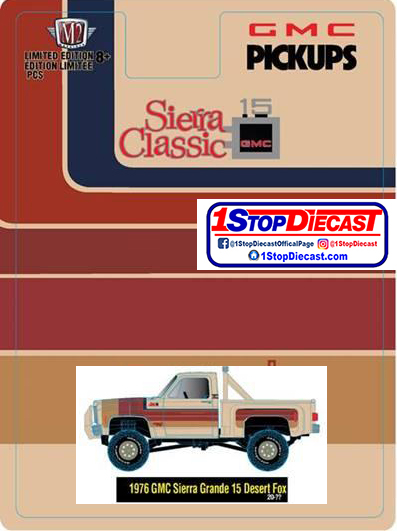 M2 MACHINES 1/64  HOBBY EXCLUSIVE 1976 GMC SIERRA CLASSIC  15 DESERT FOX  / LIMITED EDITION / *FREE SHIPPING
