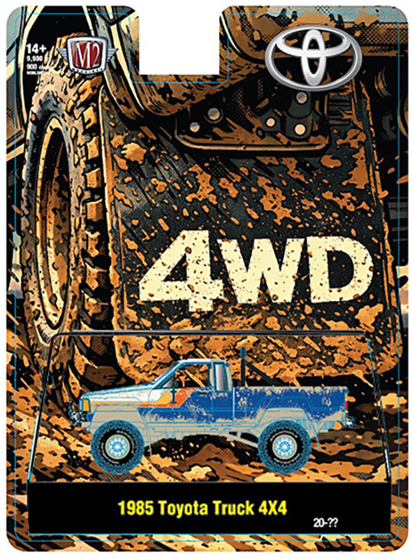 M2 MACHINES 1985 TOYOTA TRUCK 4X4 BLUE MUDDY  HOBBY EXCLUSIVE  / FREE USA SHIPPING*
