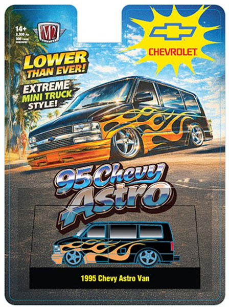M2 MACHINES 1995 CHEVY ASTRO VAN BLACK WITH FLAMES  HOBBY EXCLUSIVE  / FREE USA SHIPPING*