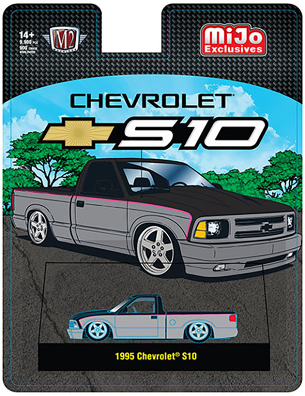 M2 MACHINES MIJO EXCLUSIVE 1995 CHEVY S10 SILVER BLACK / FREE USA SHIPPING*
