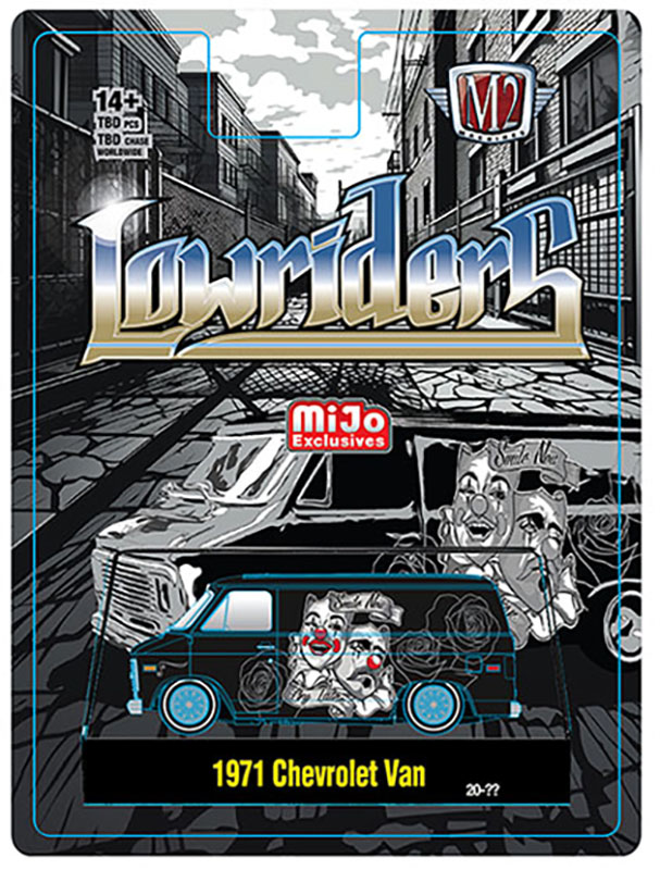 M2 MACHINES MIJO EXCLUSIVE 1971 CHEVY VAN LOWRIDERS BLACK/ FREE USA SHIPPING*