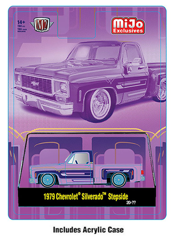 M2 MACHINES 1978 CHEVY SILVERADO STEPSIDE LOWRIDERS PURPLE  / FREE USA SHIPPING*