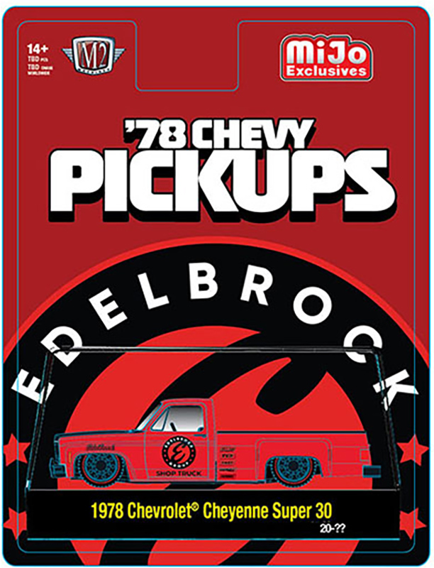 M2 MACHINES MIJO EXCLUSIVE 1978 CHEVY CHEYENNE S30 EDELBROCK RED / FREE USA SHIPPING*