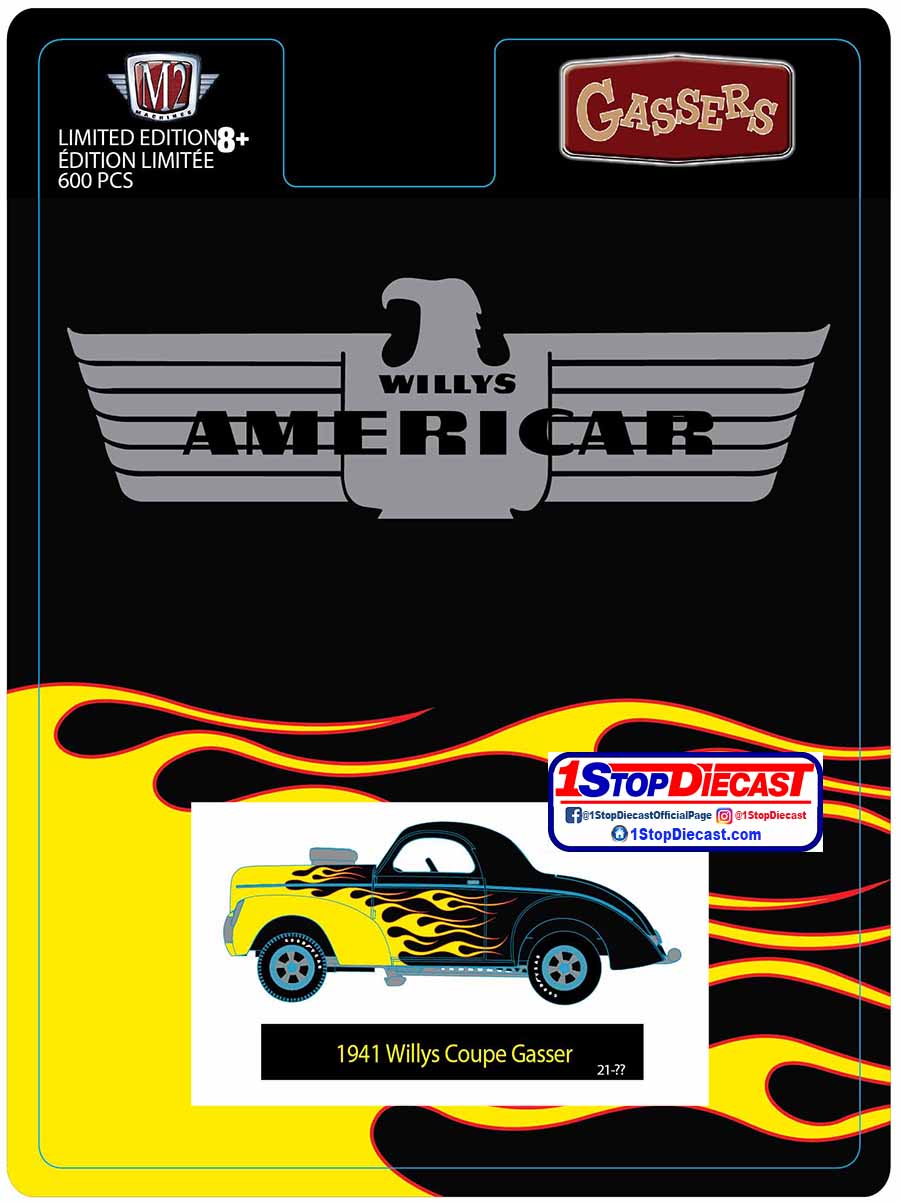 M2 MACHINES 1/64 HOBBY EXCLUSIVE 1941 WILLYS COUPE GASSER  / LIMITED EDITION / FREE USA SHIPPING*