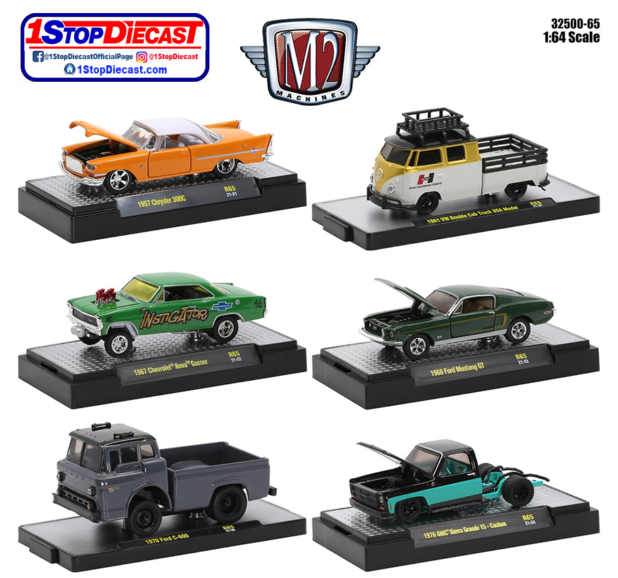 M2 MACHINES 1/64  AUTO-THENTICS RELEASE 65 / SET OF 6 / FREE USA SHIPPING*