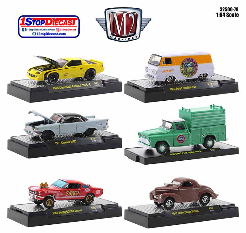 M2 MACHINES 1/64  AUTO-*******S RELEASE 70 / SET OF 6 / FREE USA SHIPPING*