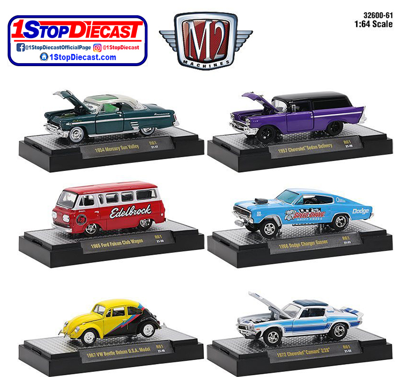 M2 MACHINES 1/64  AUTO-******** RELEASE 61 / SET OF 6 / FREE USA SHIPPING*