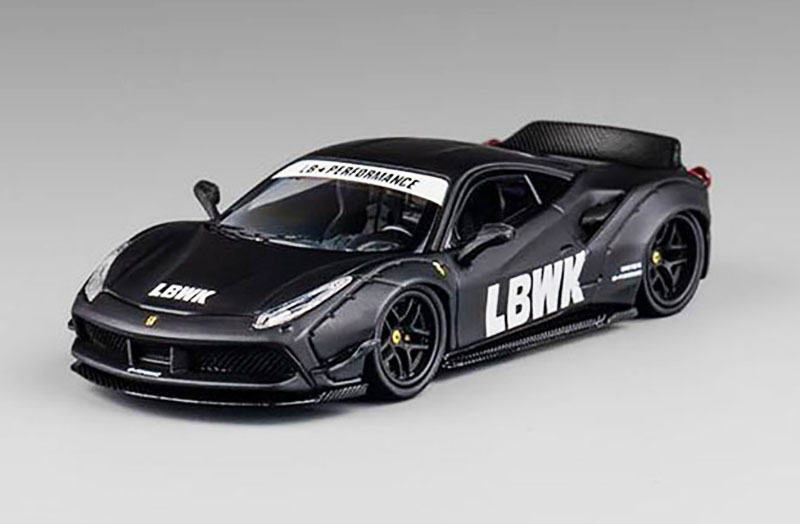 CM 1/64 LBWK LIBERTY WALK F488 WIDEBODY INDONESIA FLAT BLACK / *FREE SHIPPING