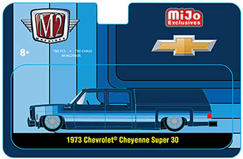 M2 MIJO EXCLUSIVE 1973 CHEVY CHEYENNE SUPER 30 DUALLY CAMPER SHELL - BLUE / FREE SHIPPING*