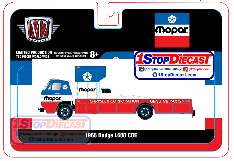 M2 MACHINES 1/64 HOBBY EXCLUSIVE 1966 DODGE L600 COE MOPAR / LIMITED EDITION / FREE USA SHIPPING*