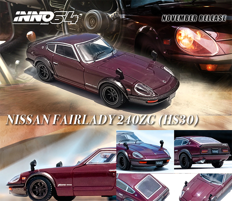 INNO64 1/64 NISSAN FAIRLADY HS30 240ZG MAROON / *FREE USA SHIPPING