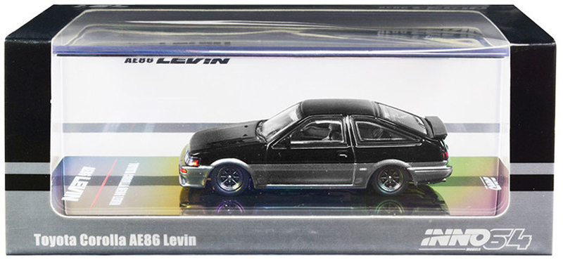 INNO64 1/64 TOYOTA COROLLA LEVIN AE86 BLACK GRAY / *FREE USA SHIPPING