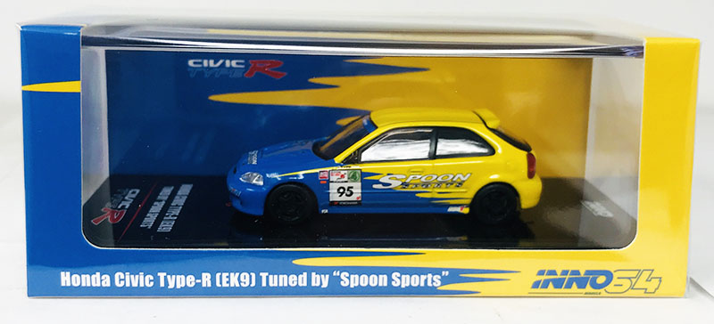 INNO64 1/64 HONDA CIVIC TYPE-R EK9 BY SPOON / FEE USA SHIPPING*