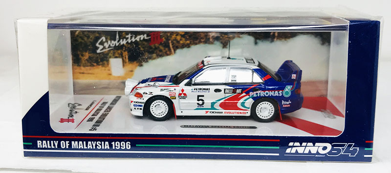 INNO64 1/64 MITSUBISHI LANCER EVO III #5 MALAYSIA 96  / *FREE USA SHIPPING