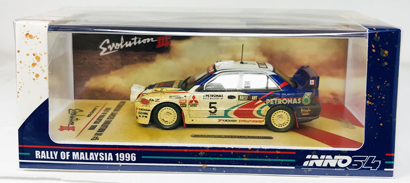INNO64 1/64 MITSUBISHI LANCER EVO III #5 MALAYSIA 96 DIRTY/ *FREE USA SHIPPING