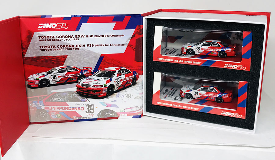 INNO64 1/64 TOYOTA CORONA EXIV CERUMO JTCC 1995 BOX SET / FEE USA SHIPPING*