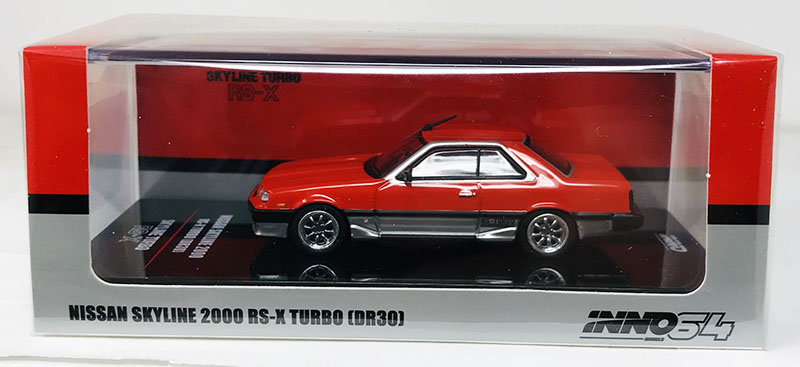 INNO64 1/64 NISSAN SKYLINE 2000 RS-X TURBO RED AND SILVER / *FREE