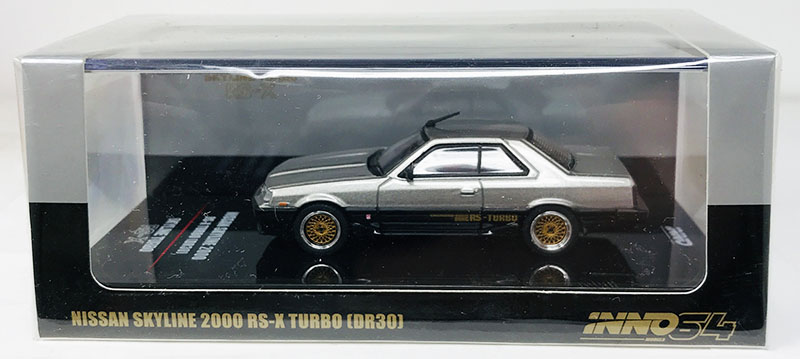 INNO64 1/64 NISSAN SKYLINE 2000 RS-X TURBO BLK SIL / *FREE USA SHIPPING