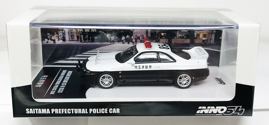 INNO64 1/64 NISSAN SKYLINE GT-R R33 SAITAMA POLICE CAR / FEE USA SHIPPING*