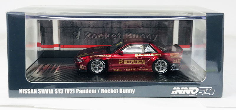 INNO64 1/64 NISSAN SILVIA S13 V2 PANDEM RED METALLIC  / FEE USA SHIPPING*