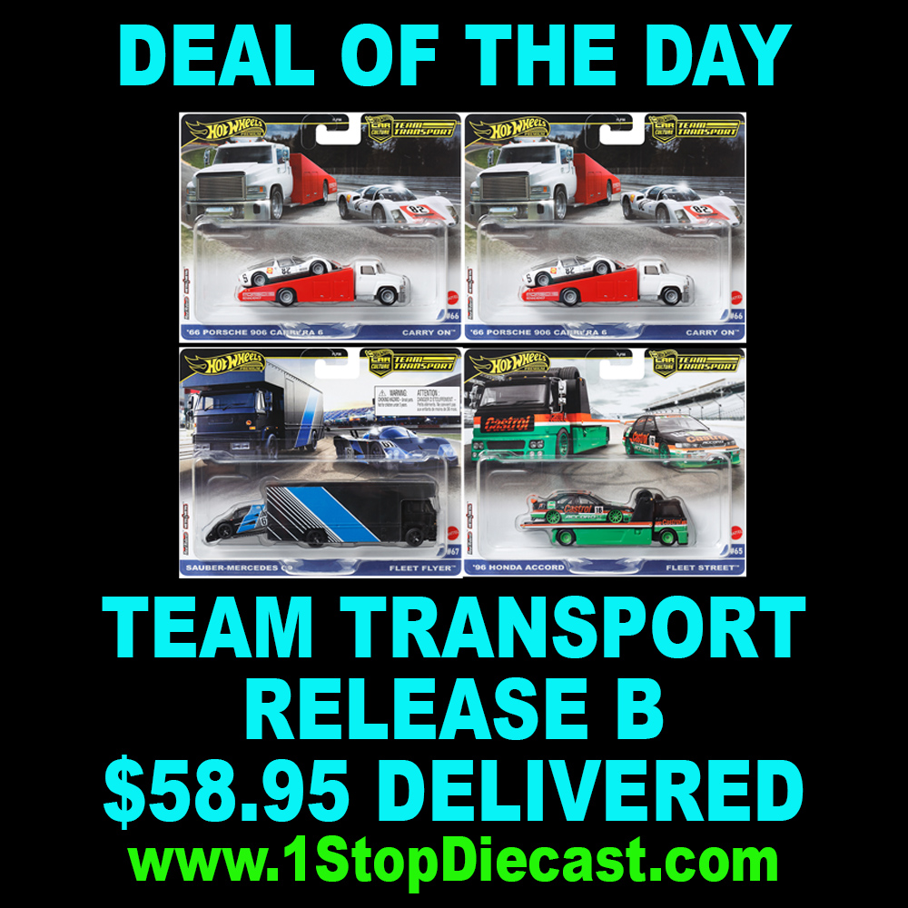 DEAL OF THE DAY HOT WHEELS TEAM TRANSPORT B CASE 0F 4 / FREE USA SHIPPING*