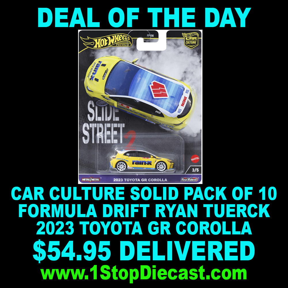 HOT WHEELS 2023 CAR CULTURE  TOYOTA COROLLA GR SOLID PACK OF 10 / FREE USA SHIPPING*