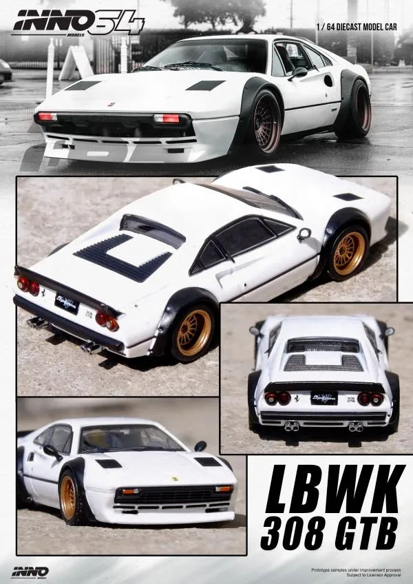 INNO64 1/64 LIBERTY WALK 308 IN WHITE / *FREE USA SHIPPING
