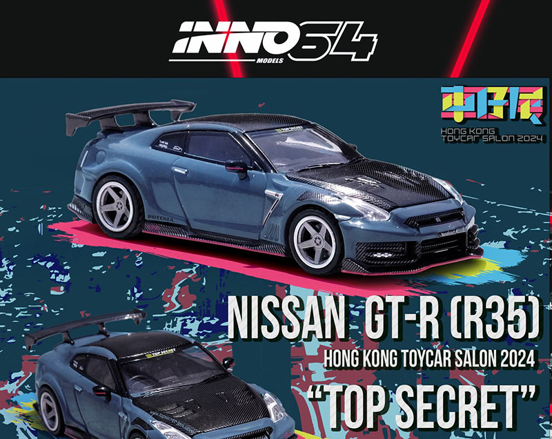 INNO64 1/64 NISSAN GT-R R35 NISMO TOP SECRET HONG KONG SHOW DIECAST EXPO 24 / *FREE USA SHIPPING