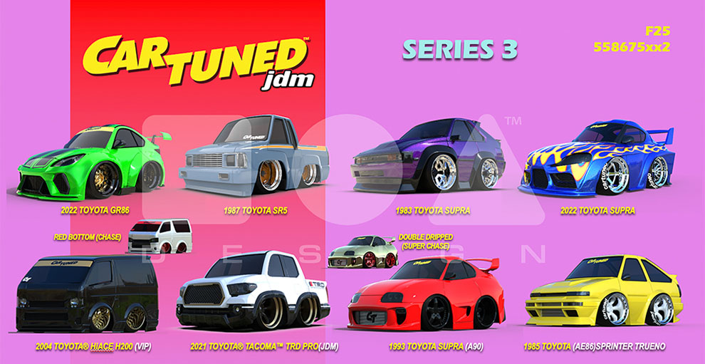 CAR TUNED 1/64 2025 JDM TUNERS SERIES 3 SET OF 8  / *FREE USA SHIPPING
